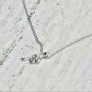 925 Sterling Silver Snake Necklace